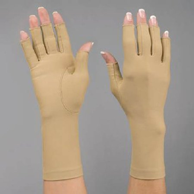 Compression Gloves Rolyan Open Finger Medium Over-the-Wrist Left Hand Lycra / Spandex 92744102 Each/1