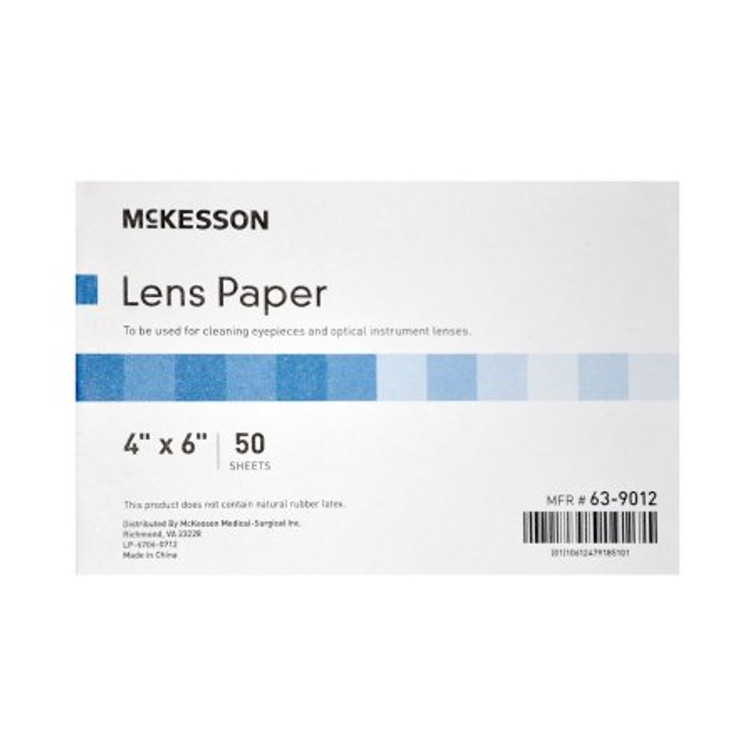 Lens Cleaner for Optical Instruments McKesson Soft Thin 4 Inch x 6 Inch Paper Sheets Cleaning microscope eyepieces and Lenses 63-9012 Pack/12