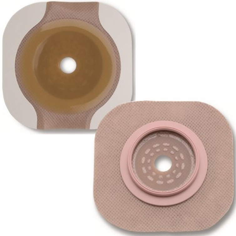 Ostomy Barrier New Image Flextend Trim to Fit Extended Wear Adhesive Tape 102 mm Flange Yellow Code System Up To 3-1/2 Inch Opening 14606 Box/5