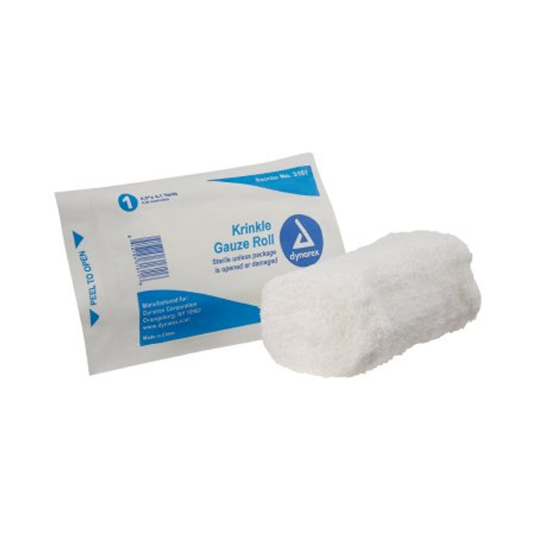 Fluff Bandage Roll Dynarex Gauze 6-Ply 4-1/2 Inch X 4-1/10 Yard Roll Shape Sterile 3161
