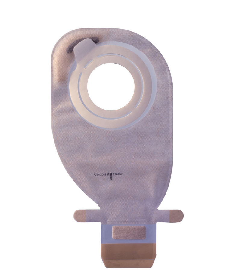 Filtered Ostomy Pouch Assura AC EasiClose Two-Piece System 10-1/4 Inch Length Midi 2 Inch Stoma Drainable 14347 Box/20