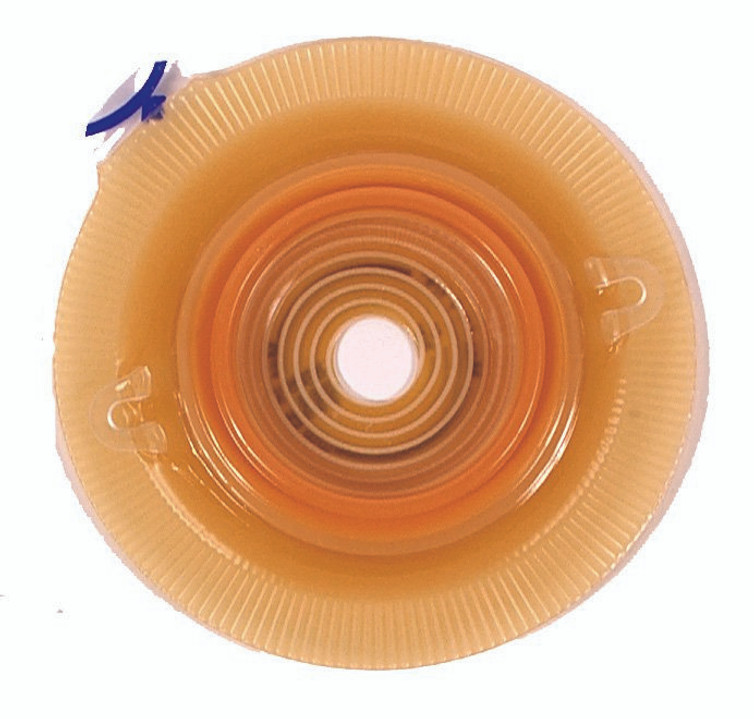 Ostomy Barrier Assura Xpro Pre-Cut Extended Wear Silicone Based Adhesive 50 mm Flange Red Code System Synthetic Resin 1-1/4 Inch Opening 14295 Box/5