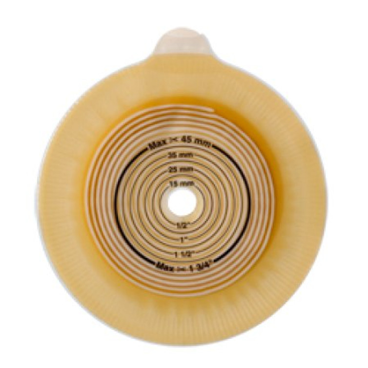 Ostomy Barrier Assura Xpro Pre-Cut Extended Wear Silicone Based Adhesive 50 mm Flange Red Code System Synthetic Resin 1-1/4 Inch Opening 14236 Box/5