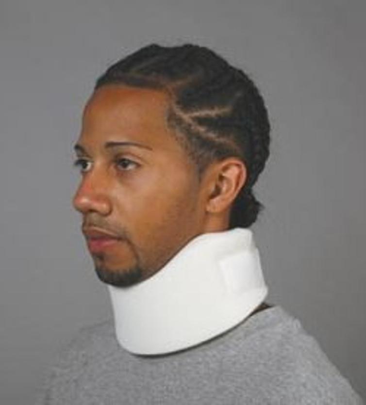 Cervical Collar Ezywrap Economy Universal Contoured / Medium Density Adult One Size Fits Most One-Piece 3 Inch Height Up to 22-1/2 Inch Neck Circumference 510631 Pack/10