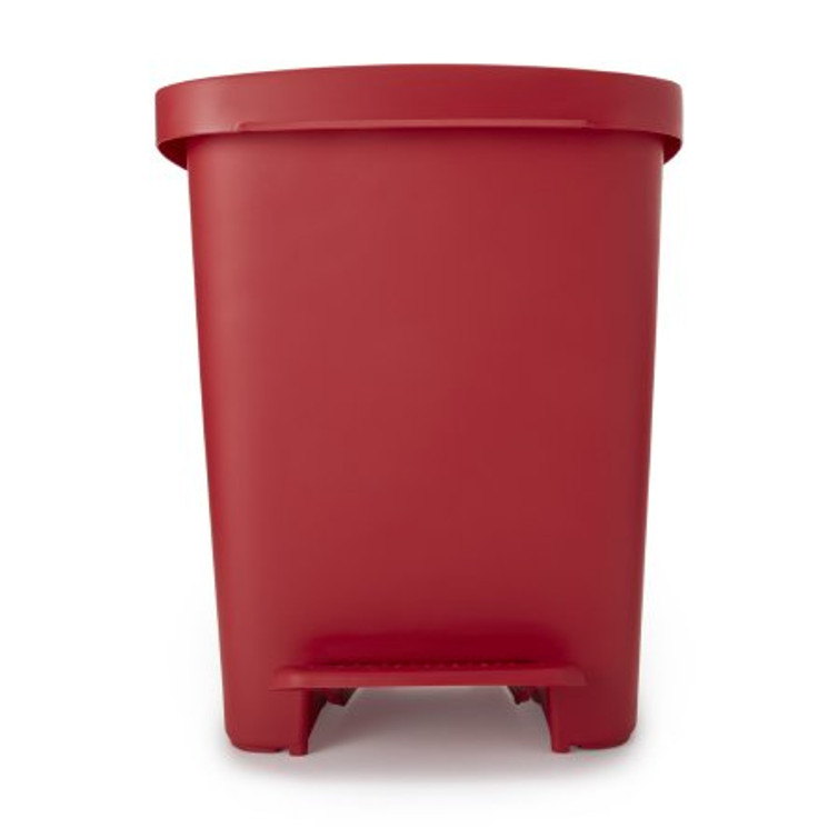 Trash Can McKesson 32 Quart Rectangular Red Plastic Step On 81-25270 Each/1