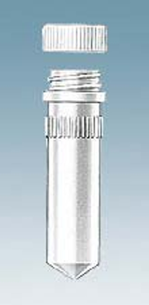 Microcentrifuge Tube Conical Bottom Plain 10.8 X 46 mm 2 mL Without Color Coding Screw Cap Polypropylene Tube NC9935441 Pack/1000