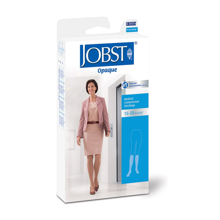 Compression Stocking JOBST Opaque Knee High Large Natural Closed Toe 115214 Pair/1