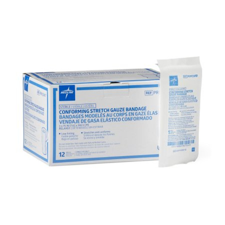Conforming Bandage Supra Foam Polyester / Rayon 1-Ply 3 X 75 Inch Roll Shape Sterile PRM25497 Bag/12