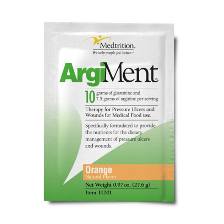 Arginine / Glutamine Supplement ArgiMent Orange Flavor 24.6 Gram Individual Packet Powder 11201