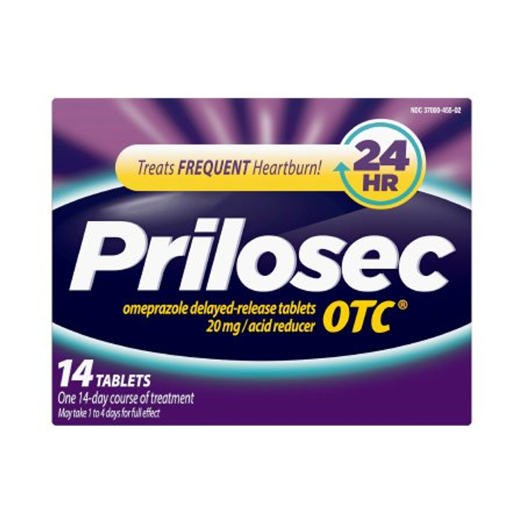 Antacid Prilosec OTC 20 mg Strength Tablet 14 per Box 37000045502 Box/14