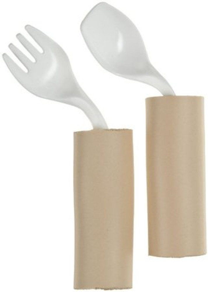 Pediatric Spoon / Fork Easy Grip Built-up Handle Mauve Plastic 746331000 Pair/1