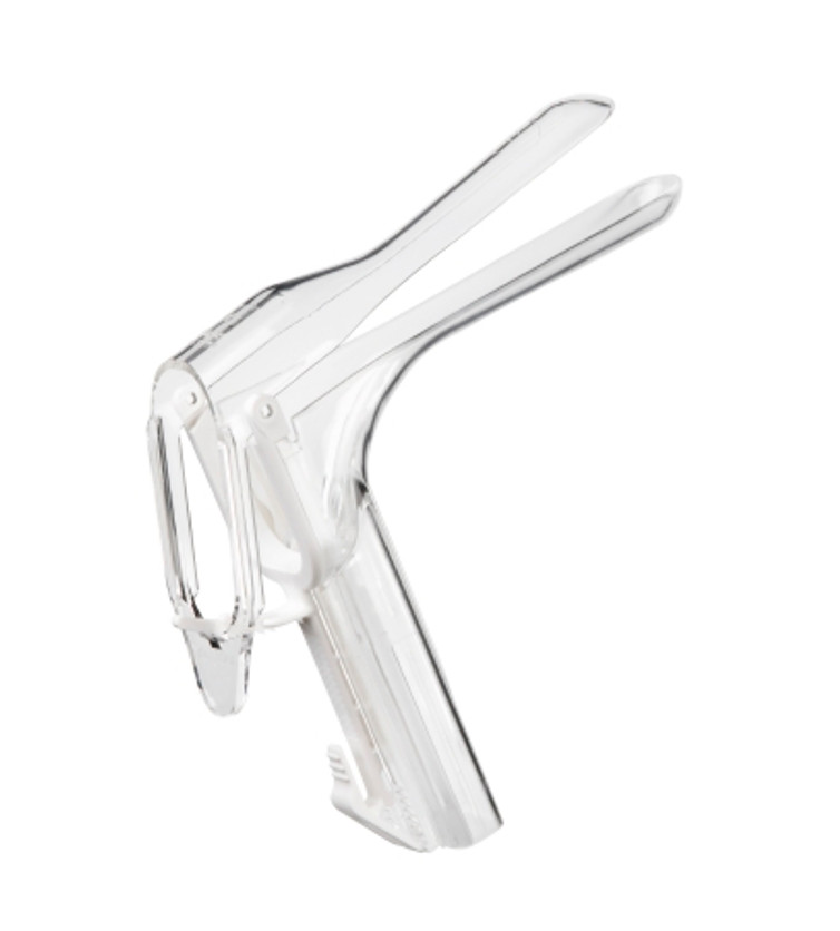 Vaginal Speculum KleenSpec 590 Series Premium Pederson NonSterile Office Grade Acrylic Small Double Blade Duckbill Disposable Corded/Cordless Light Source Compatible 59000