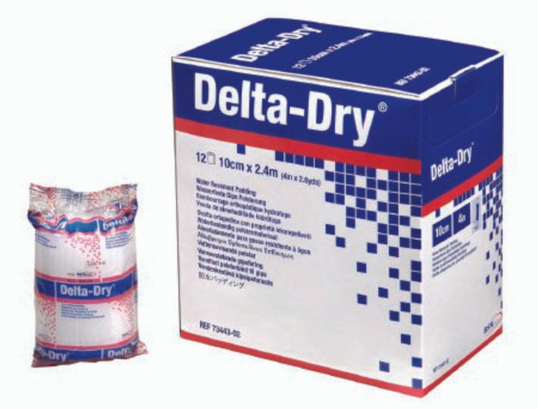 Cast Padding Water Resistant Delta-Dry 4 Inch X 2.6 Yard Synthetic NonSterile 7344302 Pack/12