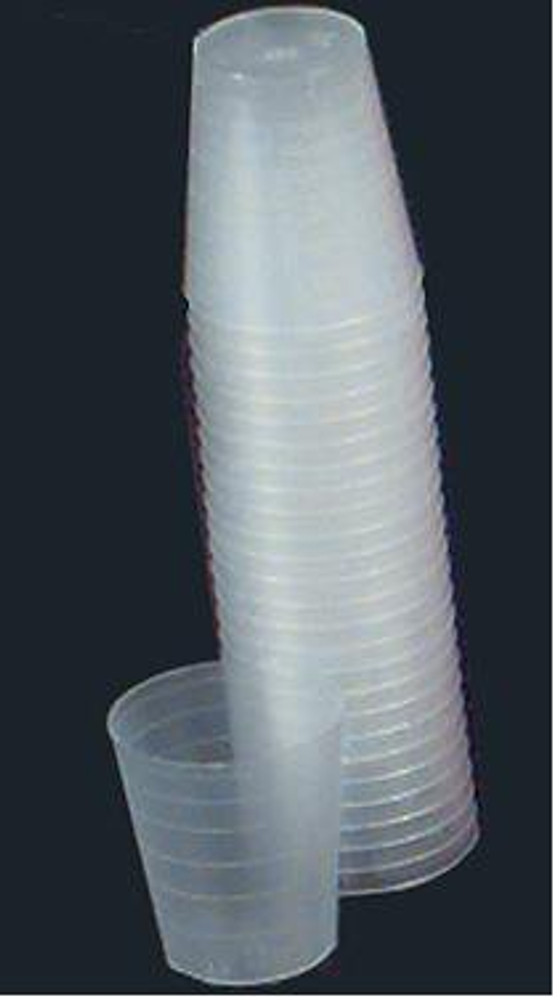 Graduated Medicine Cup Narrow 1 oz. Clear Plastic Disposable 5165-01