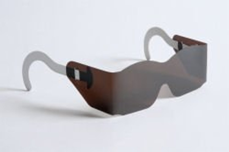 Post Mydriatic Glasses Easy Eyes Bronze Tint Film Lens Over Ear Adult 250-805 Box/100