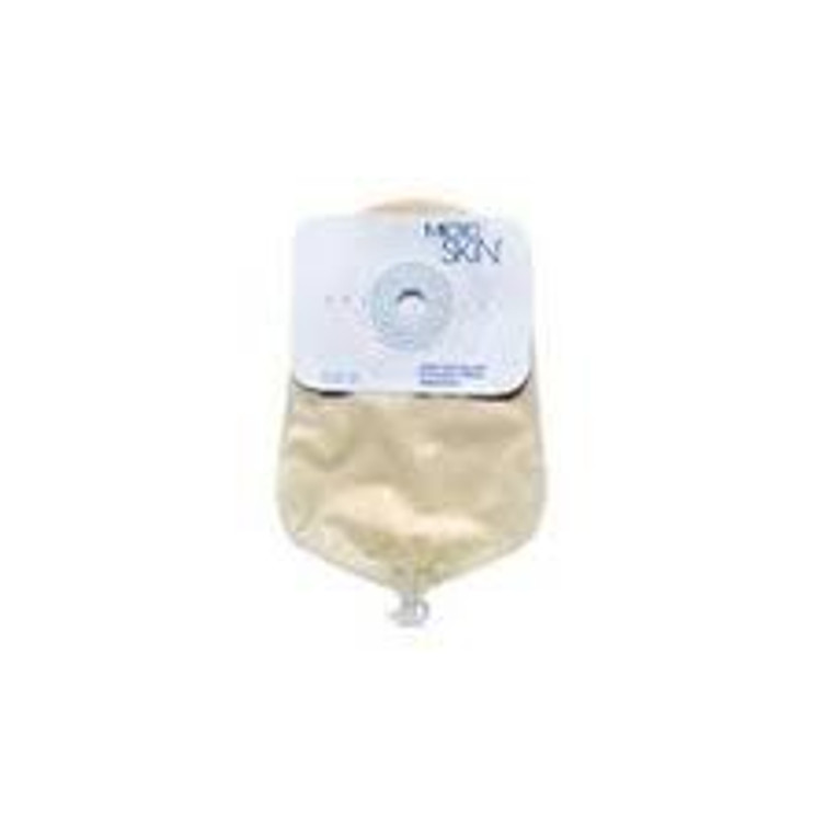 Urostomy Pouch MicroSkin One-Piece System 9 Inch Length 3/4 Inch Stoma Drainable Flat Pre-Cut 86319 Box/10