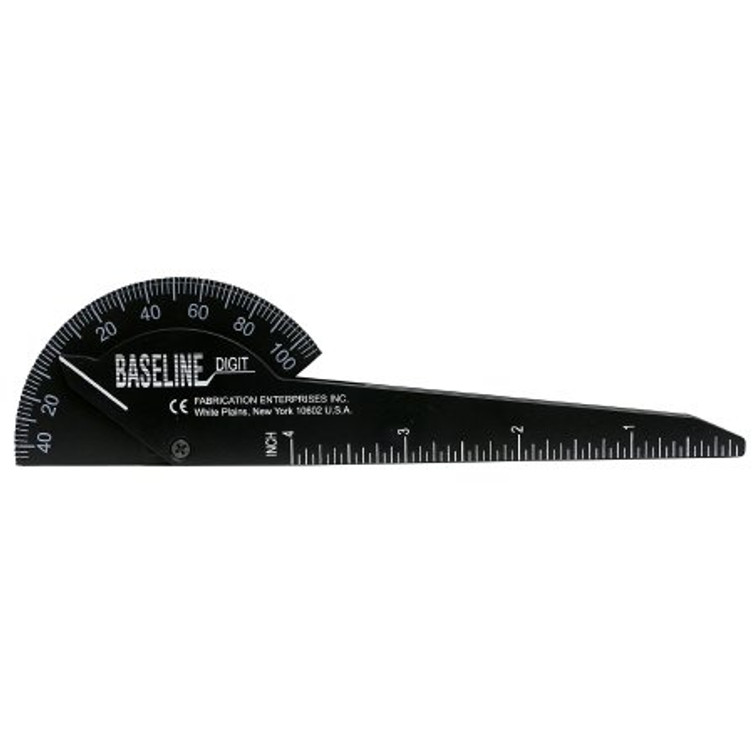 Finger Goniometer Baseline Plastic 0.2 X 2 X 7 Inch 6 Inch Finger 110 Flexion Through 40 Hyper-Extension in 5 Increments Inches and Centimeters 12-1014 Each/1