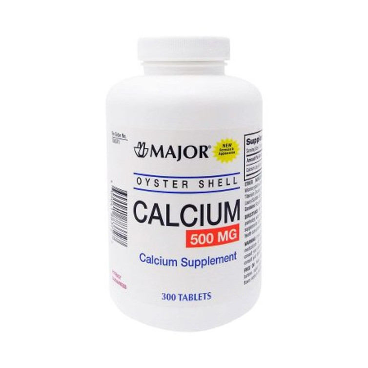 Joint Health Supplement Major Oyster Shell Oyster Shell Calcium 500 mg Strength Tablet 300 per Bottle 00904188372 Bottle/1