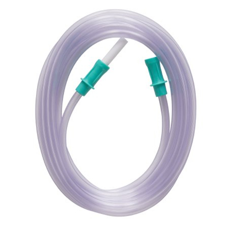 Suction Connector Tubing McKesson 12 Foot Length 0.188 Inch I.D. Sterile Female / Male Connector Clear Ribbed OT Surface PVC 16-66303