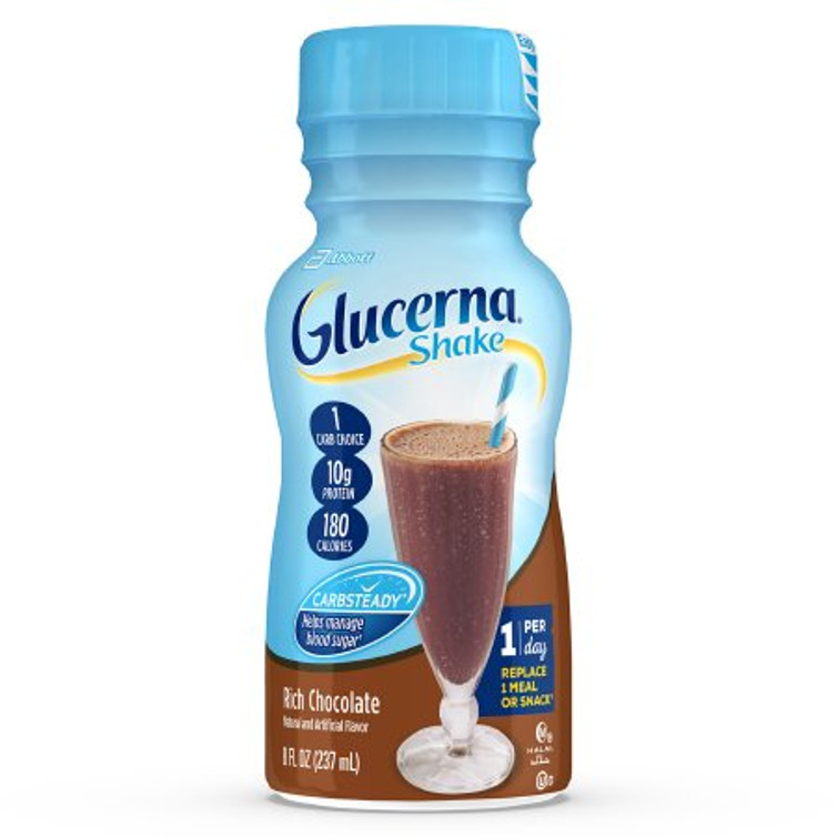 Oral Supplement Glucerna Shake Rich Chocolate Flavor Ready to Use 8 oz. Bottle 57804