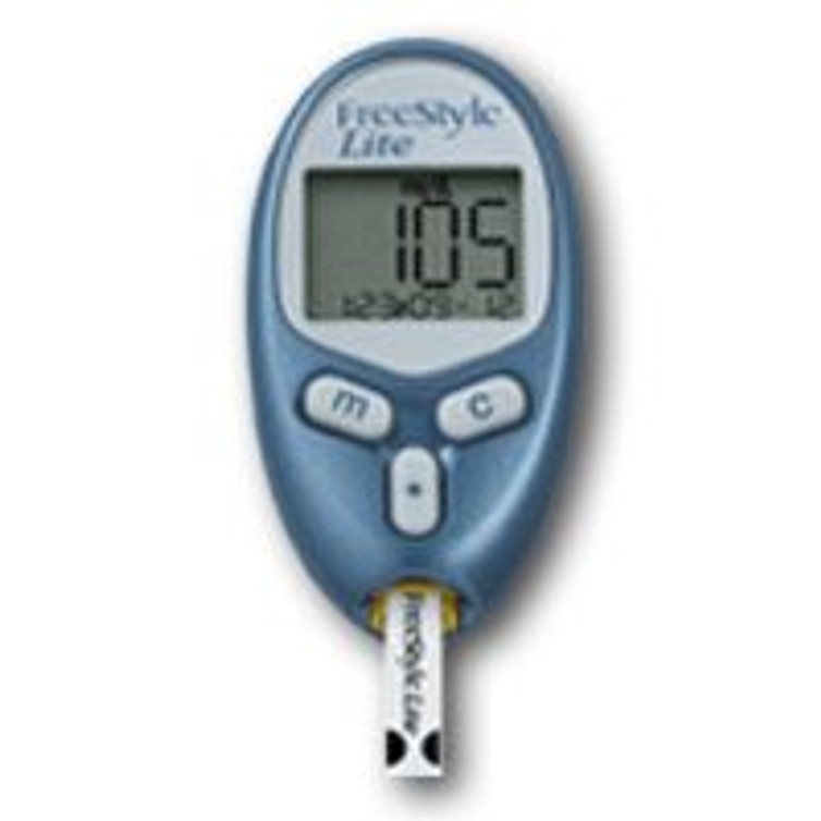 Blood Glucose Meter FreeStyle Lite 5 Second Results Stores Up To 400 Results 7 14 and 30 Day Averaging No Coding Required 99073070805 Kit/1