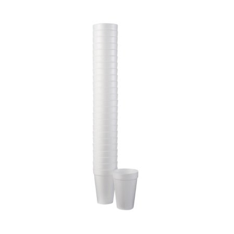 Drinking Cup Dart 16 oz. White Styrofoam Disposable 16J16