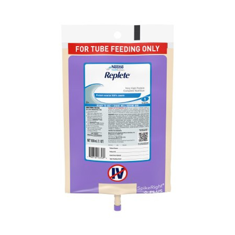 Tube Feeding Formula Replete 33.8 oz. Bag Ready to Hang Unflavored Adult 10798716263563
