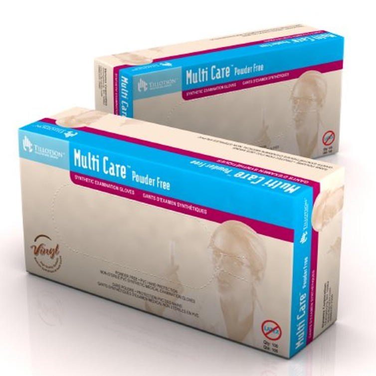 Exam Glove Multicare Medium NonSterile Vinyl Standard Cuff Length Smooth Ivory Not Chemo Approved 6813
