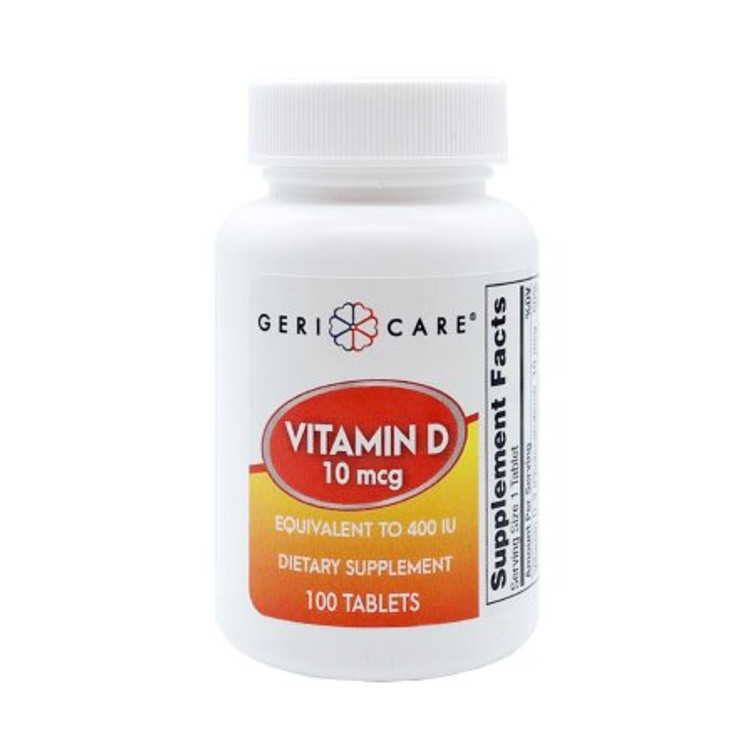 Vitamin Supplement Geri-Care Vitamin D-3 400 IU Strength Tablet 100 per Bottle 60-874-01