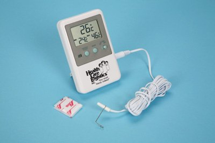 Digital Thermometer with Alarm Health Care Logistics Traceable Fahrenheit / Celsius -58 to 158 F -50 to 70 C External Sensor Battery Operated 10367 Each/1