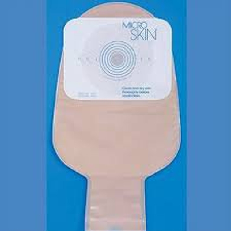 Colostomy Pouch MicroSkin One-Piece System 11 Inch Length 1-1/2 Inch Stoma Drainable Flat Trim to Fit 81300 Box/10