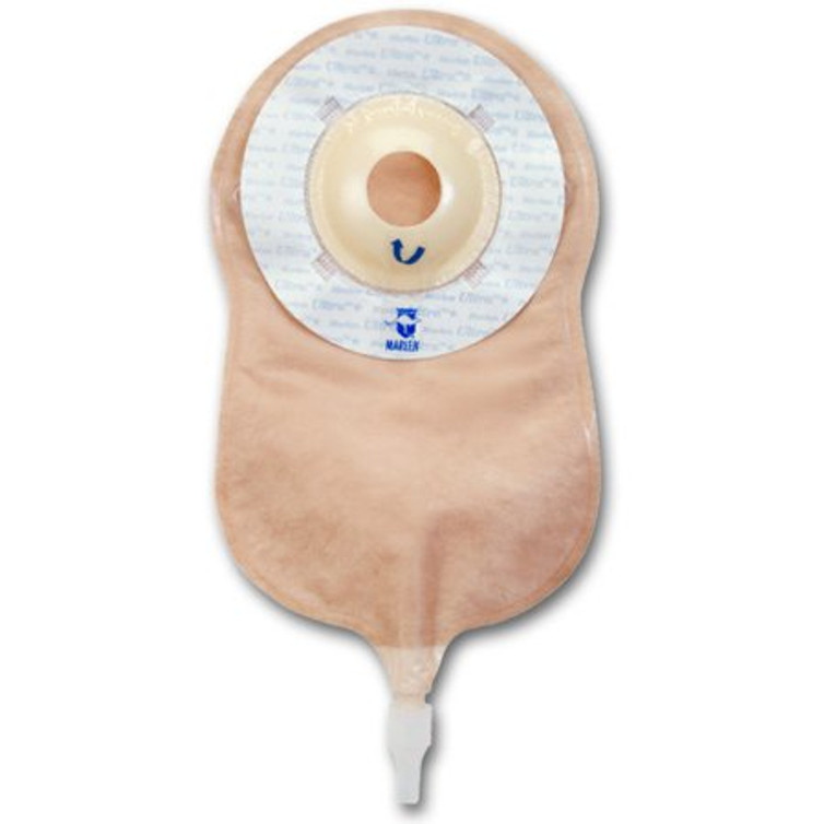 Urostomy Pouch UltraLite One-Piece System 9-1/4 Inch Length 1 Inch Stoma Deep Convex Pre-Cut 77151