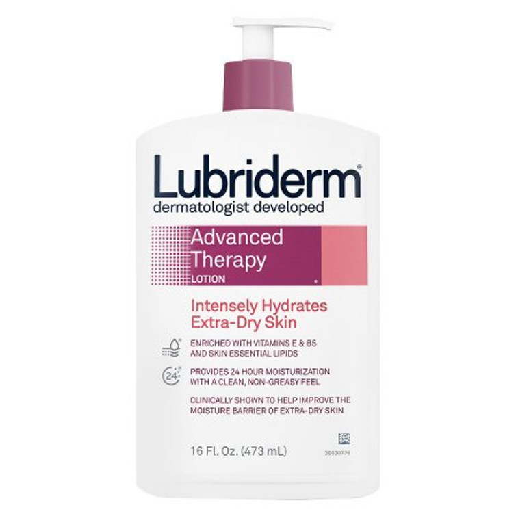 Hand and Body Moisturizer Lubriderm Advanced Therapy 16 oz. Pump Bottle Scented Lotion 00052800483224