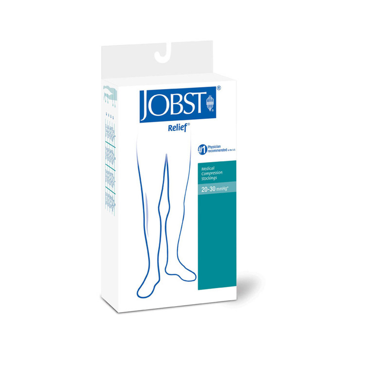 Compression Stocking JOBST Relief Thigh High X-Large Beige Open Toe 114647 Pair/1