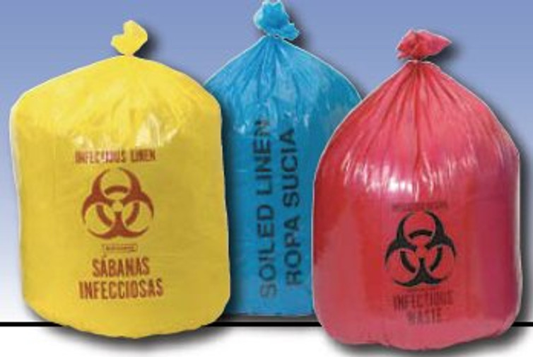 Infectious Waste Bag Colonial Bag 45 gal. Red Bag LLDPE 37 X 50 Inch HXR50 Case/10