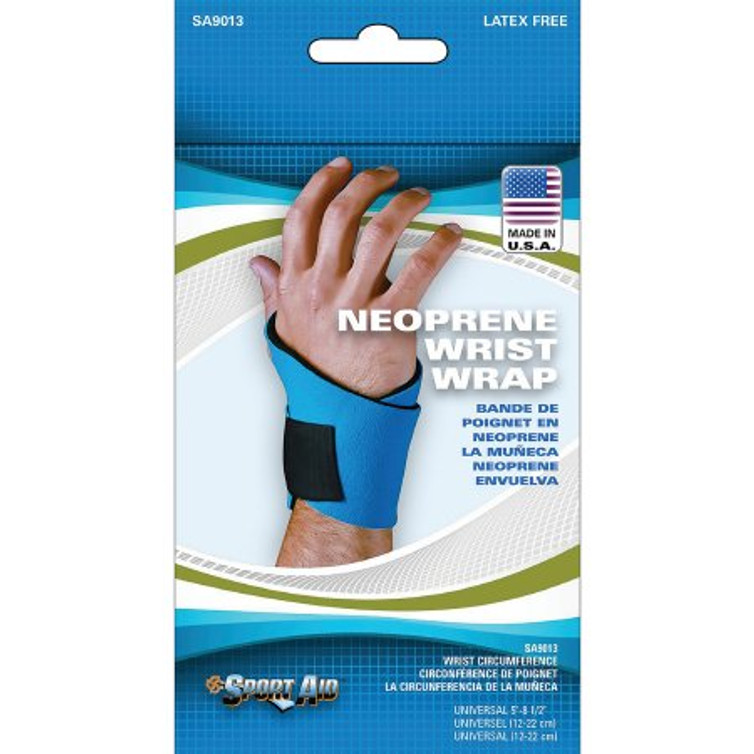 Wrist Support Wraparound Neoprene / Fabric Left or Right Hand Blue One Size Fits Most SA9013 BLU UN Each/1