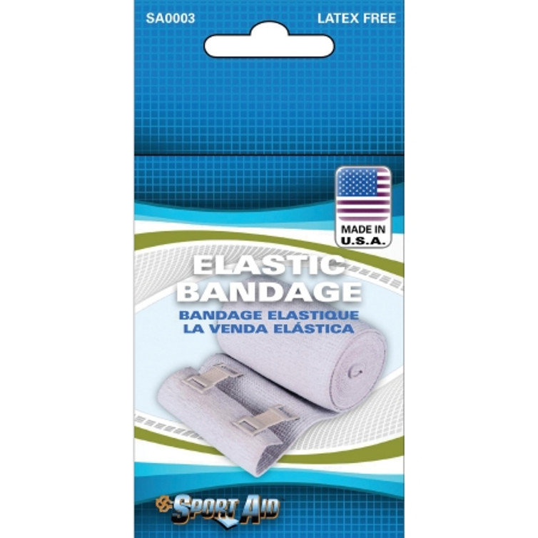 Elastic Bandage Sport Aid 2 Inch Width Standard Compression Clip Detached Closure Tan NonSterile SA0002 BEI UN Each/1