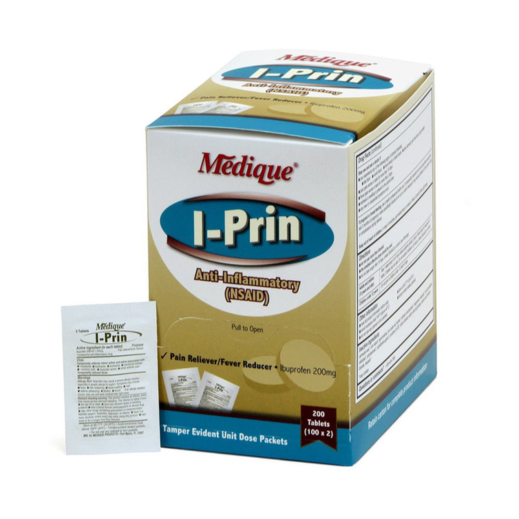 Pain Relief I-Prin 200 mg Strength Ibuprofen Unit Dose Tablet 100 per Box 10047 Box/1