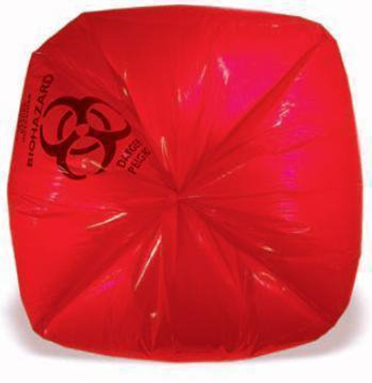 Biohazard Waste Bag Heritage 40 to 45 gal. Red Bag HDPE 40 X 48 Inch HERZ8048VRP01 Case/250