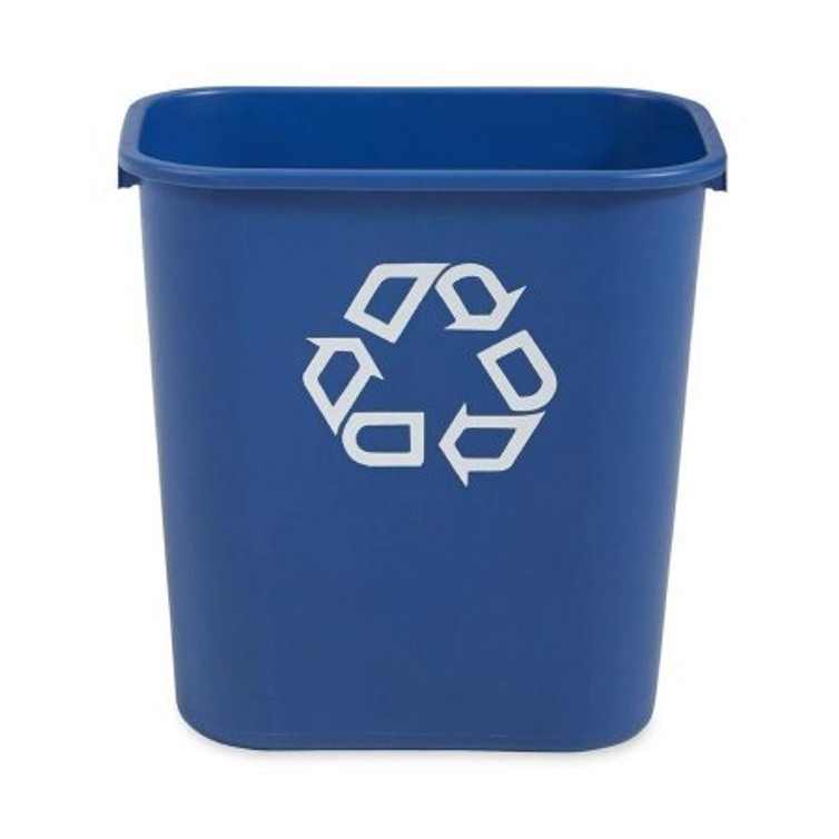 Recycling Container Deskside 28-1/8 Quart Rectangular Blue Open Top FG295673BLUE Each/1