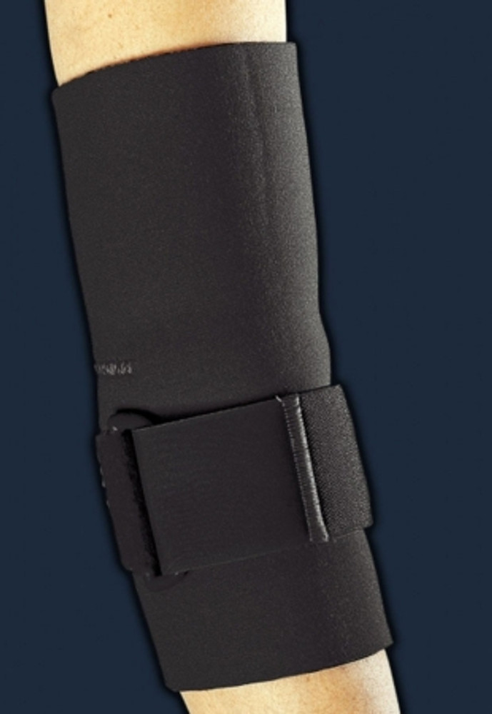 Tennis Elbow Sleeve Bell-Horn Pro Style Small Pull-On / Hook and Loop Strap Closure Sleeve Left or Right Arm 9 to 10 Inch Elbow Circumference Black 305S Each/1