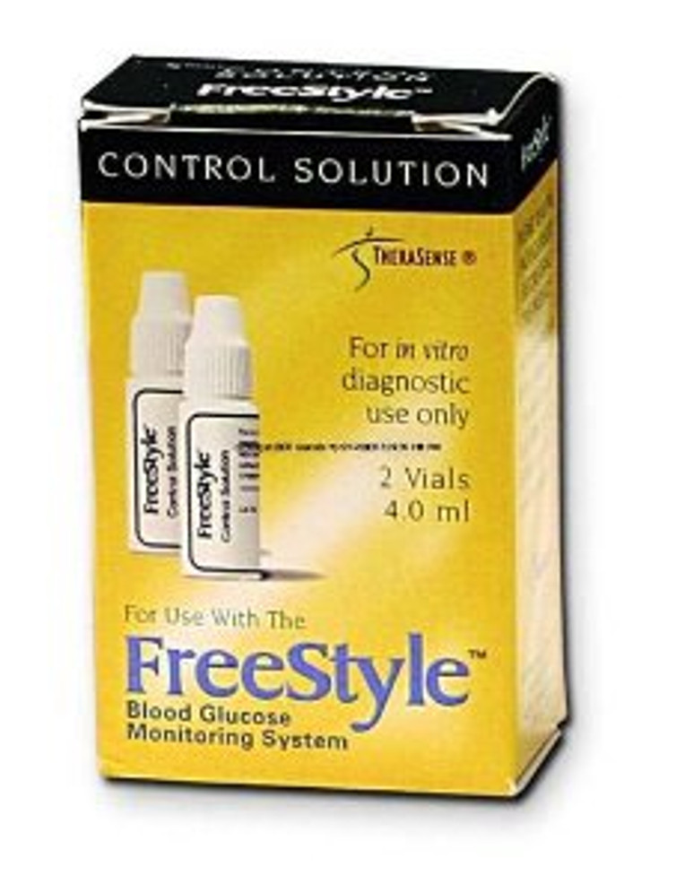 Blood Glucose Control Solution FreeStyle Blood Glucose Testing Level 1 Level 2 70432 Each/1