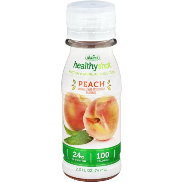 Oral Protein Supplement Healthy Shot Peach Flavor Ready to Use 2.5 oz. Bottle 72855