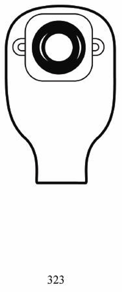 Colostomy Pouch Karaya 5 One-Piece System 9 Inch Length 1-3/4 Inch Stoma Drainable Pre-Cut 3239 Box/30
