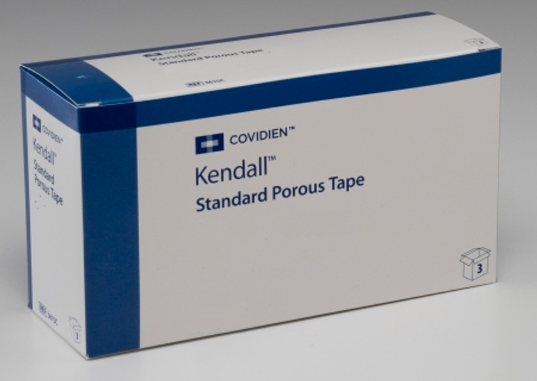 Medical Tape Kendall Standard Porous High Adhesion Cloth 3 Inch X 10 Yard White NonSterile 7046C