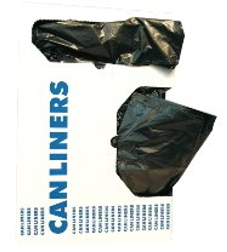 Trash Bag Heritage AccuFit 55 gal. Black LLDPE 1.3 Mil. 40 X 53 Inch Gusset Seal Bottom Coreless Roll HERH8053PKR01 Case/100