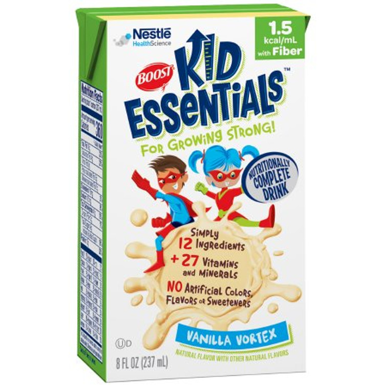 Pediatric Oral Supplement / Tube Feeding Formula Boost Kid Essentials 1.5 with Fiber Vanilla Vortex Flavor 8 oz. Tetra Brik Ready to Use 33500000