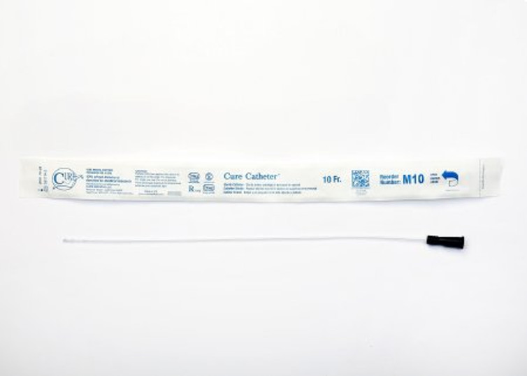 Urethral Catheter Cure Catheter Straight Tip Uncoated PVC 10 Fr. 16 Inch M10