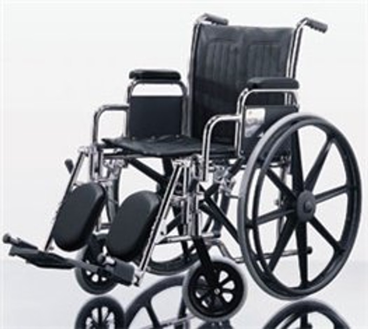 Wheelchair Excel 2000 Dual Axle Desk Length Arm Removable Padded Arm Style Elevating Legrest Black Upholstery 18 Inch Seat Width 300 lbs. Weight Capacity 78083 Each/1