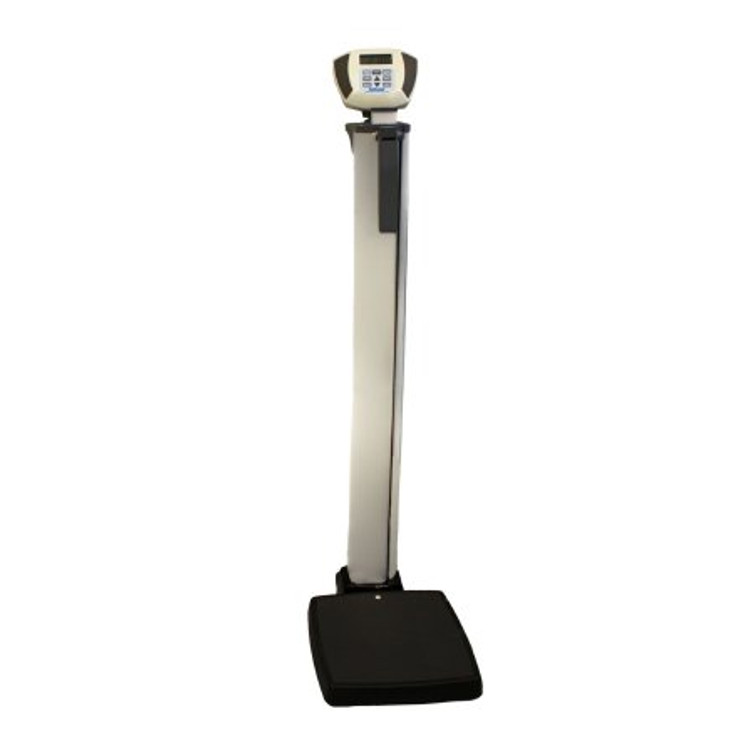 Column Scale with Height Rod Health O Meter Digital Display 600 lb/ 272 kg Capacity Gray AC Adapter / Battery Operated ELEVATE-L Each/1
